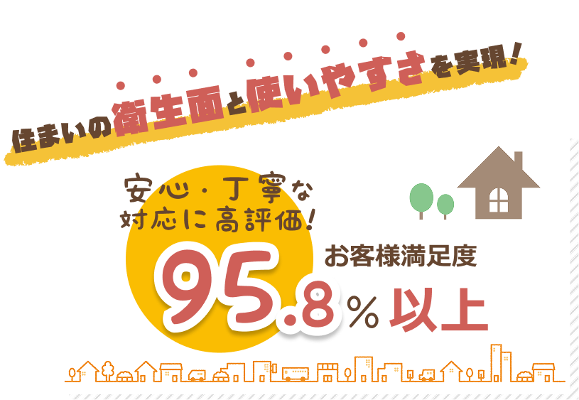 住まいの衛生面と使いやすさを実現！